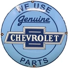 VINTAGE CHEVROLET PORCELAIN SIGN GENERAL MOTORS DEALERSHIP GAS OIL FORD MOPAR