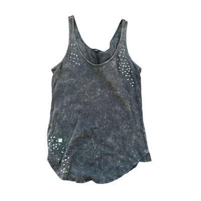 Fox Racing Womens Tank Top Mineral Wash Studded Graphic Racerback Size S