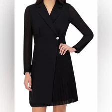 Vince Camuto Women’s Pleated-Skirt Fit & Flare Blazer Dress Size 12