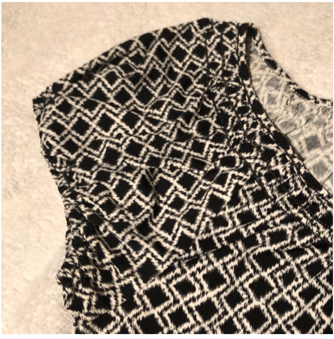 Max Studio Tank Patterned Sleeveless Gathered Blo… - image 6