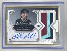 Corbin Carroll 2025 Topps Definitive Collection #FAPC-CC Framed Patch Auto 05/10