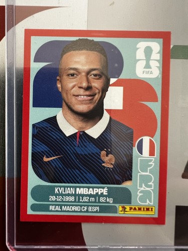Kylian Mbappe Panini Album Sticker --- Red Parrallel 2026 Fifa World Cup