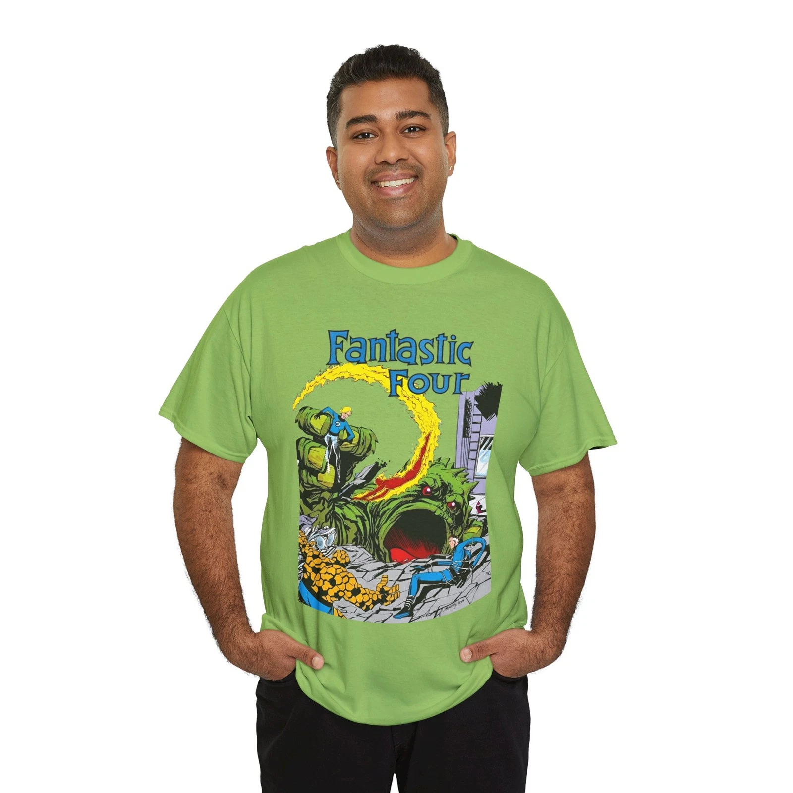 Fantastic Four T-Shirt - John Byrne Art - #1 Cover - Marvel Comics - Human Torch