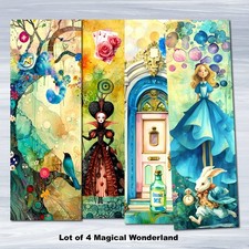 Wonderland Bookmark Bundle - Set of 4 Laminat...
