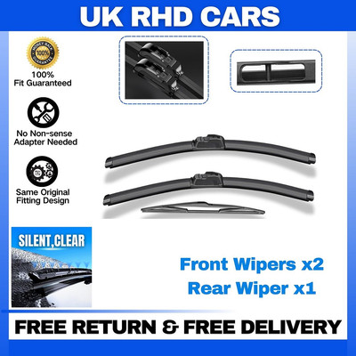 Front and Rear Windscreen Wipers For Mitsubishi Colt 2004-2008 26''11''14''