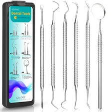 dental tools, dental pick for teeth cleaning, stainless steel hygiene kit wit...