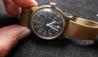Timex men's vintage Green Military Camper mechanical watch Works nicely