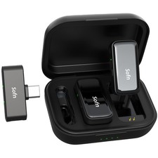 Wireless Lavalier Microphone for iPhone Android,Mini Mic with Charging Case,L...