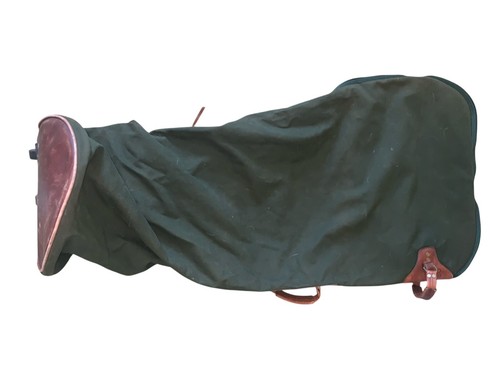 ORVIS Canvasback Leather Canvas Golf Bag Travel Rolling GOLF BAG Luggage READ - Picture 4 of 10