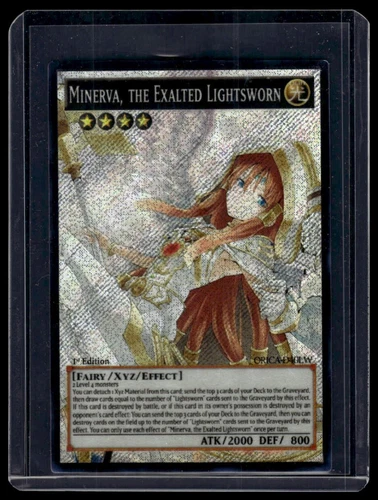 Yugioh ORICA Minerva, The Exalted Lightsworn HOLO D40LW - NEAR MINT - OGX