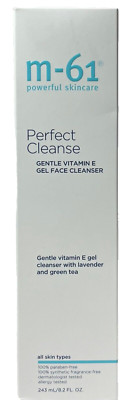 M - 61 Perfect Cleanse Gentle Vitamin E Gel Face Cleanser 8.2 oz NIB (016)