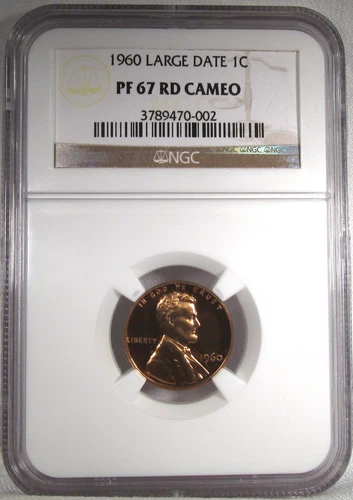 1960 Large Date Lincoln Memorial Cent NGC PF67 RD CAMEO Coin AS25