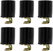 6 Pack - Keyless Lamp Sockets, Medium Base, E26 Edison Lamp Socket Replacement
