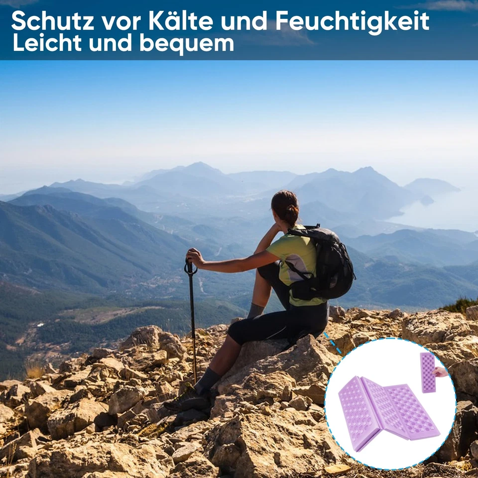 Outdoor Faltbares Sitzkissen Thermo Sitzmatte Wasserdicht Isolierendes Sitzki... - Bild 3 von 4
