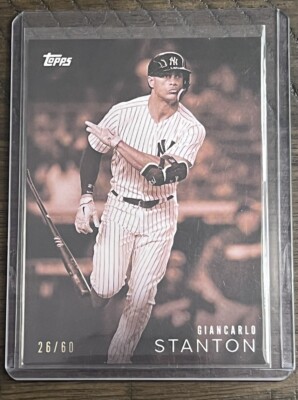 2018 Topps On Demand Black & White #7A Giancarlo Stanton Sepia 26/60 parallel