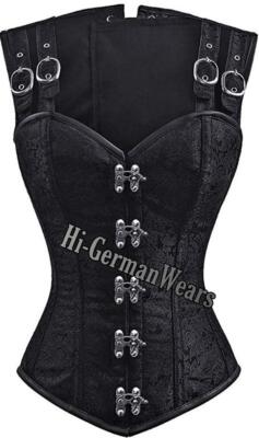 Heavy Duty Steel Boned Over Bust Waist Training Brocade Hourglass Corset Hi-96