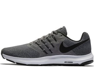 nike run swift gunsmoke black white