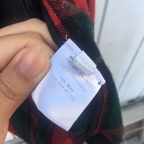 Women Buffalo Plaid Hooded Field Jacket Wool Red Black Coat Size M Fit For XL - Picture 5 of 9