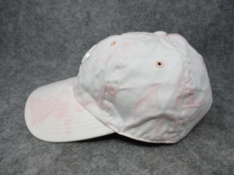 Adidas Hat Cap Strap Back Womens White Pink Trefoil Tie Dye Lightweight - Image 3 of 4