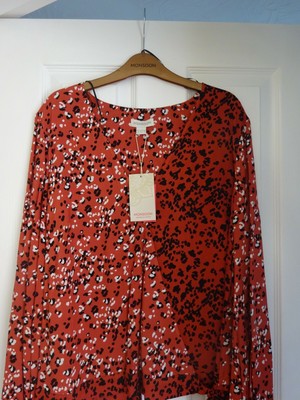red leopard print wrap top