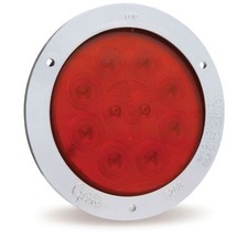 Grote 53302 Stoptailturn 4 Inch Red Wstainless Steel Flange Supernova Led