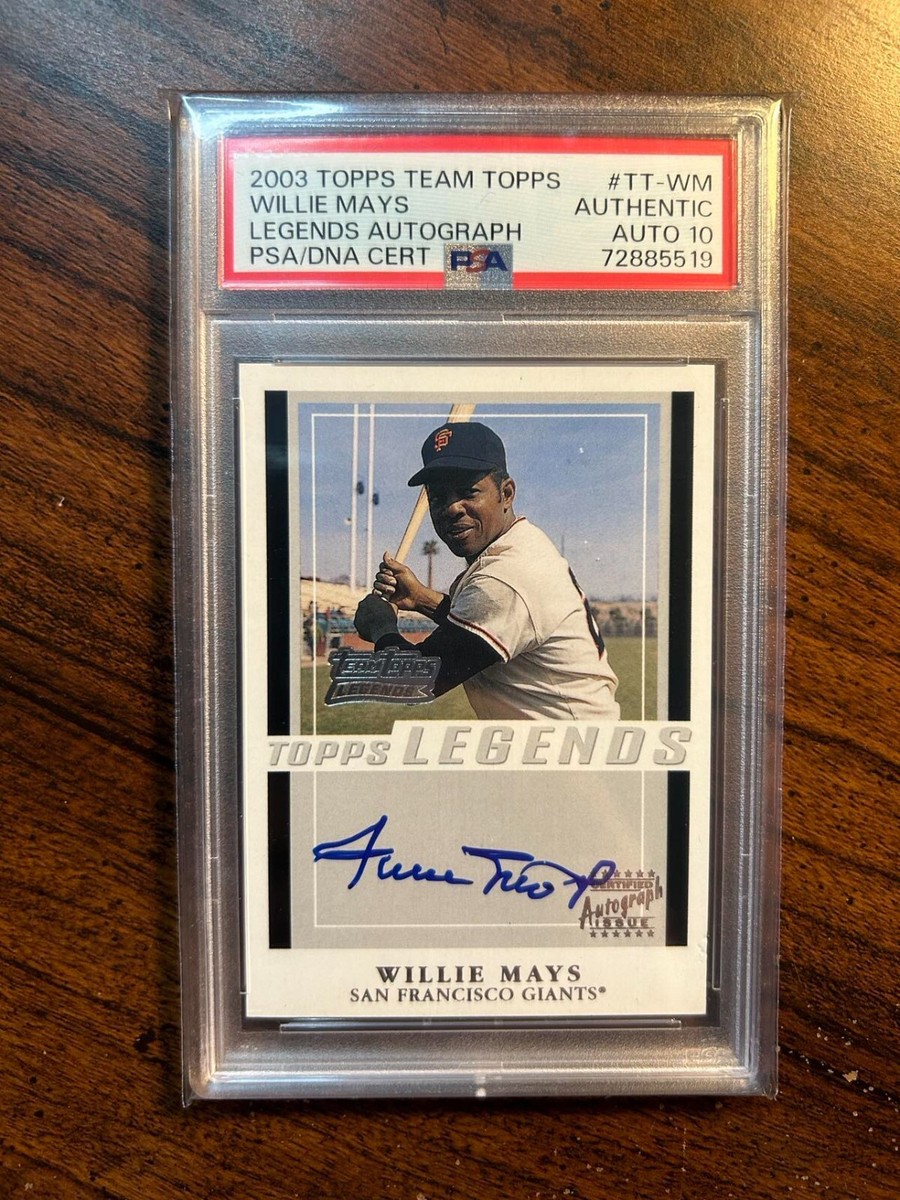 Willie Mays, Legends Autograph #TT-WM - 2003 Topps Team Topps