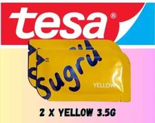 Sugru by Tesa Mouldable Glue Pack(2x3.5g) YELLOW,  LONG BEST BEFORE &BEST VALUE