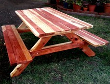 Picnic Table How-to Book; Paper Pattern Plan to DIY an Easily Build 7' Family SZ