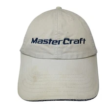 Master Craft Slideback Hat Tan One Size Adjustable Embroidered 6 Panel Cotton