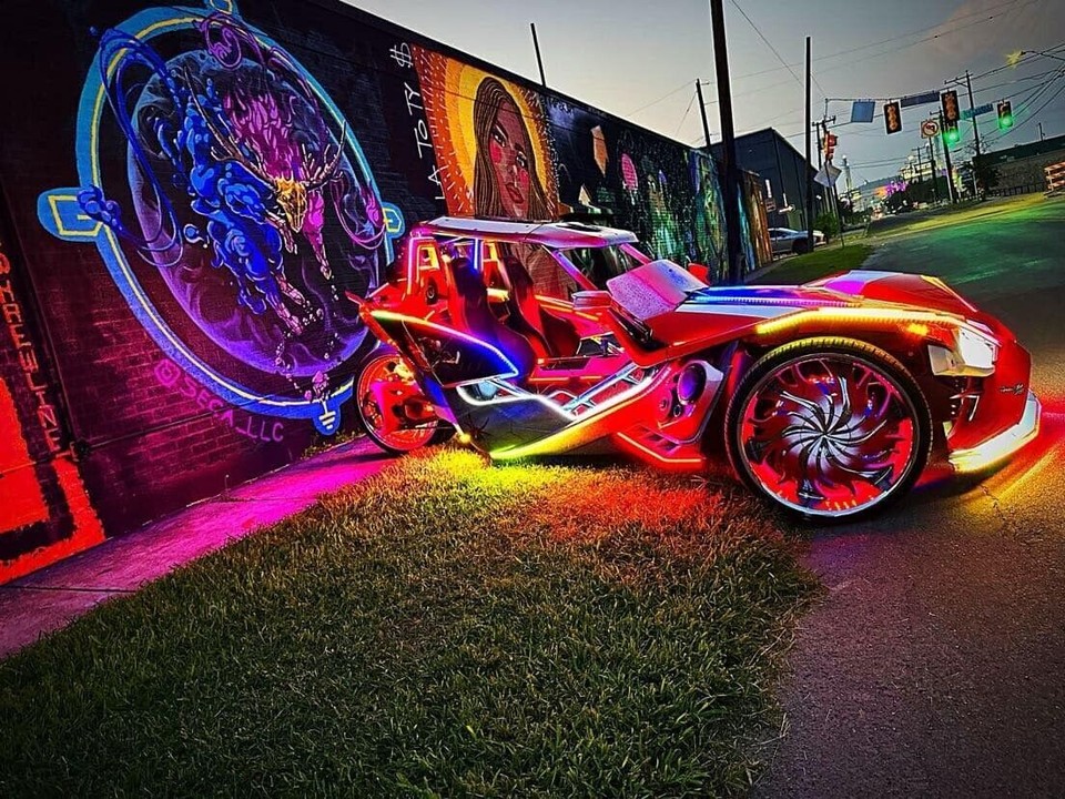 12PCS 1FT Brightest 4Rolls Chasing Quad Row Strips Light for Golf Cart