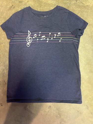 Cat & Jack Girl’s Colorful Musical Notes Short Sleeve Tee Size Large (10-12) - Picture 3 of 7