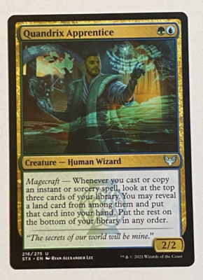 MTG STX Magic Strixhaven School of Mages Quandrix Apprenice - Uncommon MTG STX Magic Strixhaven School of Mages Quandrix Apprenice - Uncommon