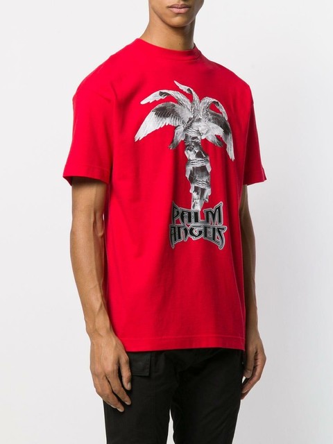 palm angels red tshirt