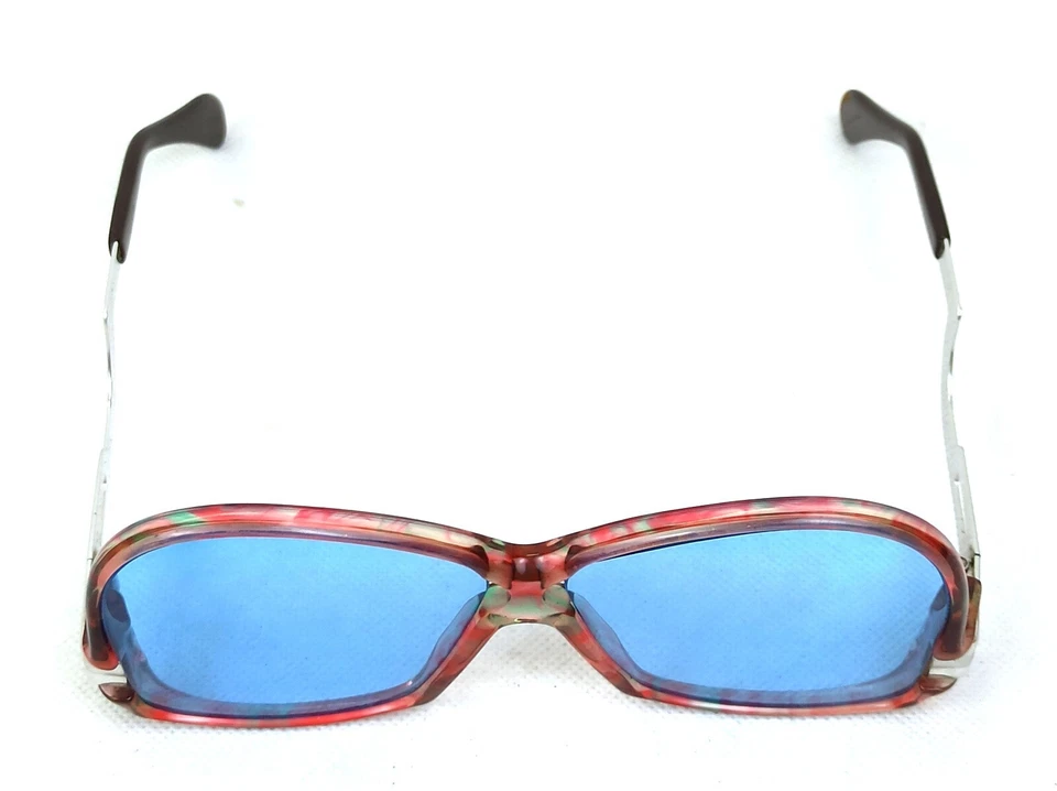 Gafas de sol vintage Cazal años 80 mod 301 hip hop sin usar con estuche Alemania rojo azul Foto 3 de 4