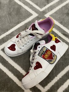 dolce and gabbana red glitter shoes