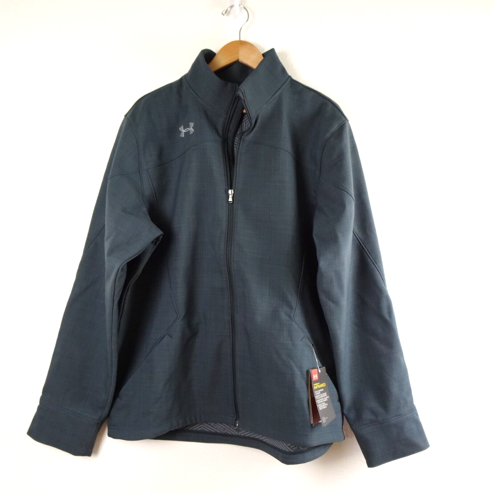 Under Armour Barrage Softshell Jacket Men's XL Gray Infrared Full Zip