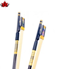 2pcs plaid black Carbon fiber viola bow 4/4,white Horsehair,Copper Mounted