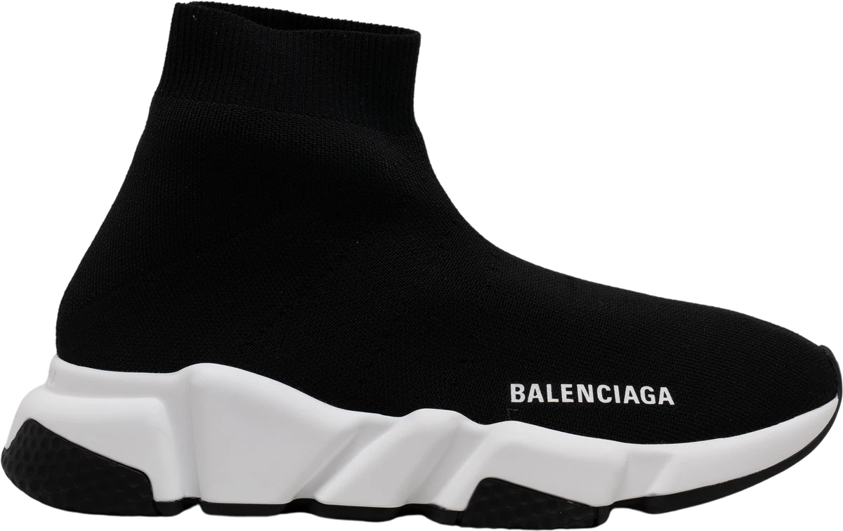 Size UK 5 Balenciaga Speed Black White eBay