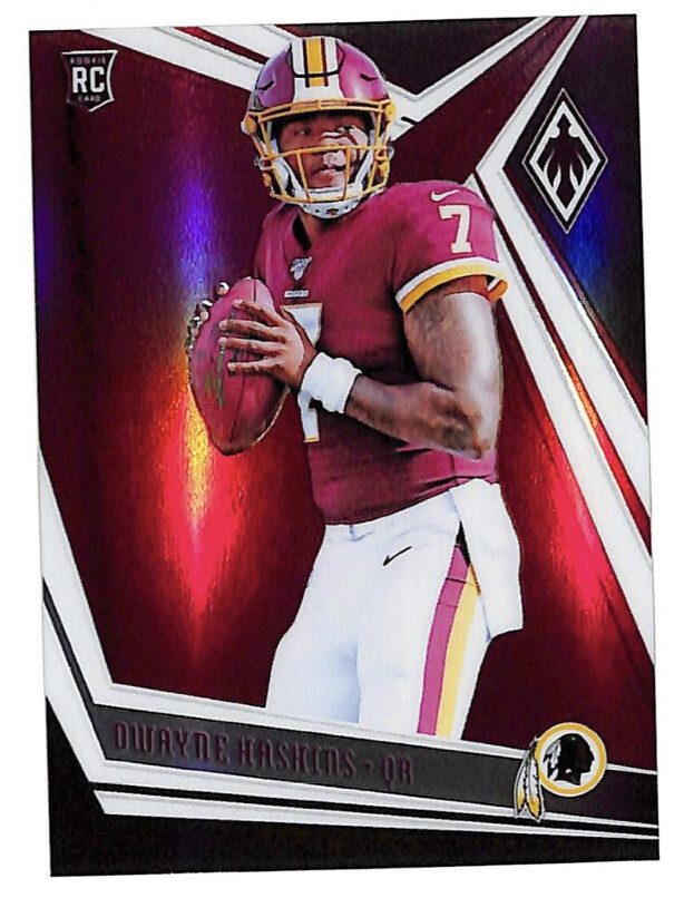 2019 Panini Phoenix Dwayne Haskins 178/299 red prizm rookie card Steelers