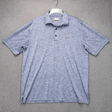 Greg Norman Polo Shirt Mens XL Blue Golf Pullover Stretch Wicking Playdry
