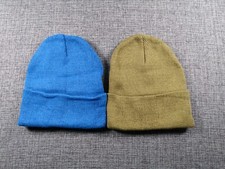 Knit Winter Beanie Hat Outdoors Blue Forest Green