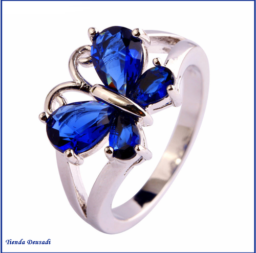 Orecchini A Farfalla Con Cristallo Austriaco Blu – Gioiello Donna Romantico E Originale In Confezione Regalo