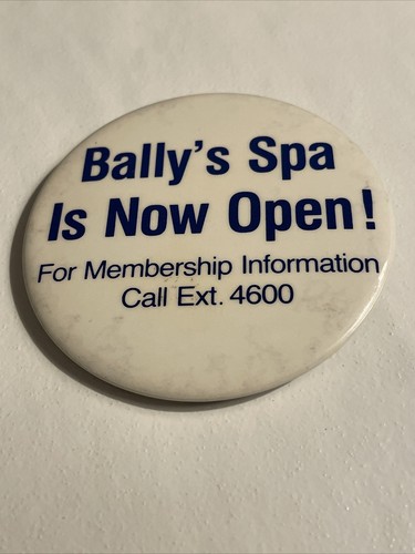 Bally’s Spa Is Now Open! Atlantic City, New Jersey Casino Pin Button Vintage R99 - Picture 5 of 7