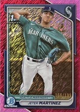 2024 Bowman Chrome Fuchsia Shimmer Refractor /199 BCP219 Jeter Martinez Mariners