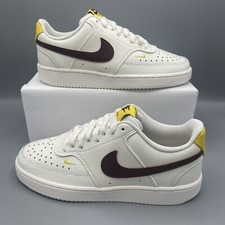 Chic and Comfortable: Nike Women's Court Vision Low - Sail/Yellow/Brown Size 7