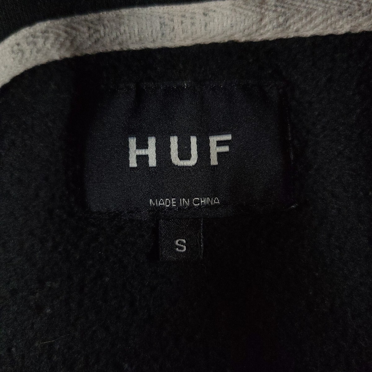 HUF Hooded Sweatshirt Men's Small Black DBC Pullover Hoodie HUF Hooded Sweatshirt Men's Small Black DBC Pullover Hoodie