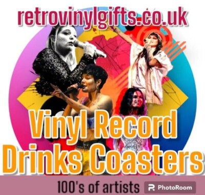 Vinyl Record DRINKS COASTERS Pop Punk Each an Upcycled Single Record  - List 4