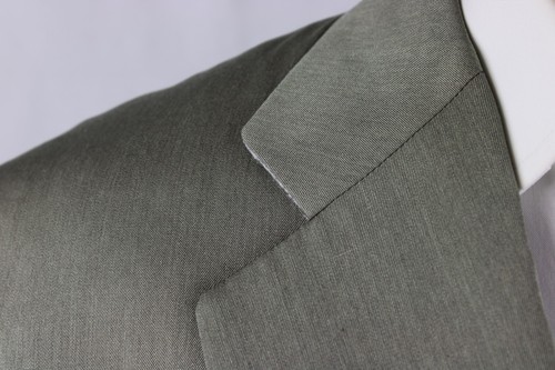 Ermenegildo Zegna Mens Blazer 44L Green Wool Silk 2 Button Ventless Suit Jacket - 第 2/19 張圖片