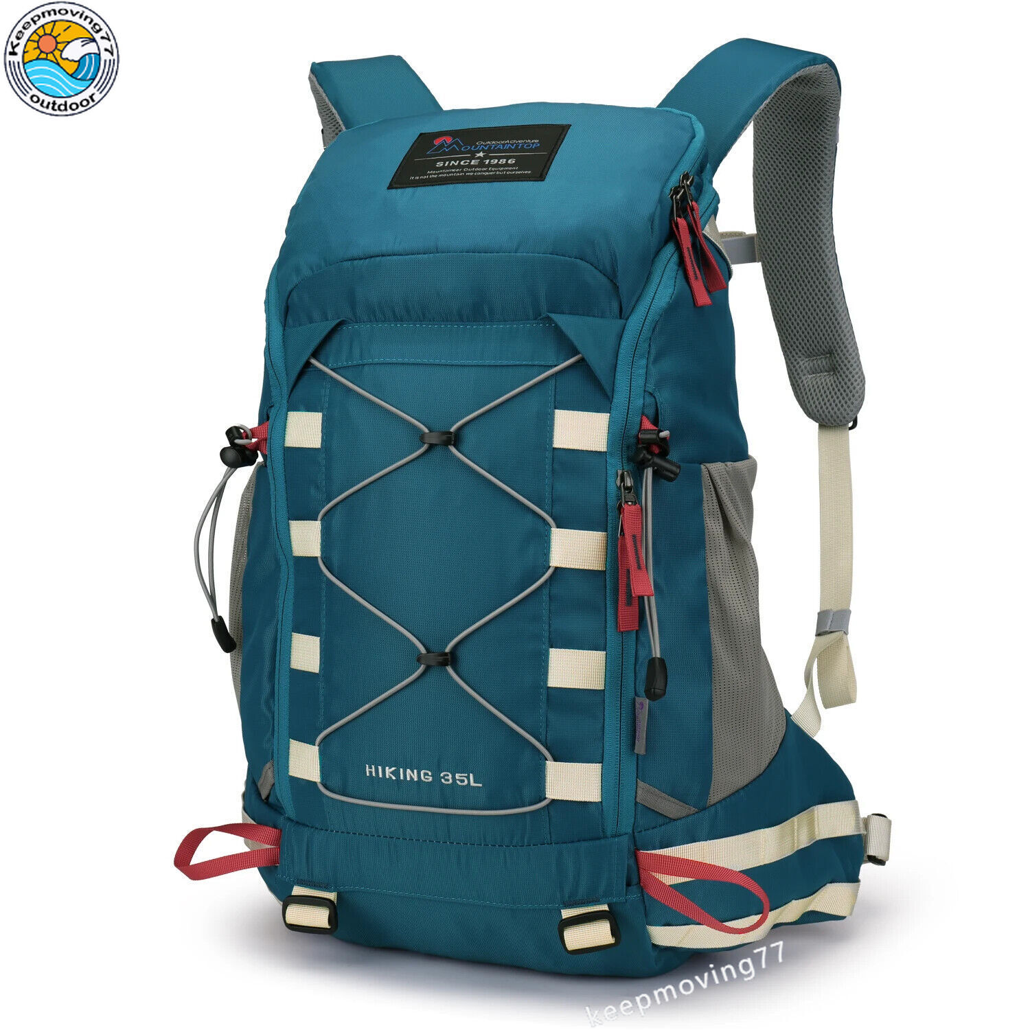 35L Waterproof Hiking Backpack with Rain Cover YKK Zippers for Camping Cycling Travel-image