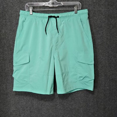 Southpole Cargo Shorts Mens Large 33x9 Mint Green Quick Dry Water Resistant